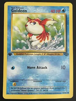 Goldeen 1st Edition - 1999 Pokemon TCG - #53/64 Jungle Set WOTC Vintage - Image 1