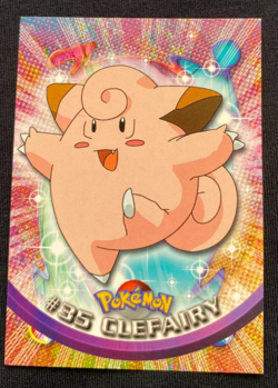 Pokemon TOPPS #35 Clefairy Non-Holo Black Logo RARE TV Animation Edition LP - Image 1