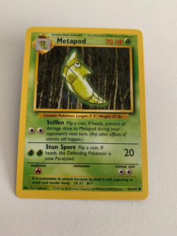 POKEMON METAPOD BASE SET 54/102, WOTC. 1999, STAGE 1. - Image 1