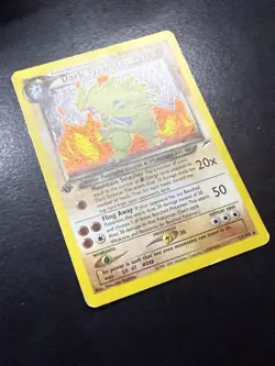 Dark Tyranitar 11/105 1st Edition Neo Destiny Holo Rare Pokemon - MP - SWIRL - Image 3