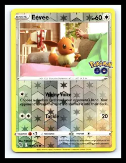 💥 Eevee # 054/078 Pokemon GO Reverse Holo TCG 2022 - Image 1
