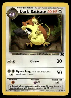 Pokemon TCG Team Rocket #51/82 Dark Raticate - Image 1