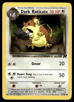 Pokemon TCG Team Rocket #51/82 Dark Raticate - Image 1