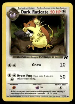 Pokemon TCG Team Rocket #51/82 Dark Raticate - Image 1