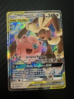 Mega Lopunny & Jigglypuff GX Tag Team- 165/236 - Pokemon Cosmic Eclipse Sun Moon - Image 1