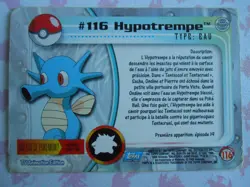 HYPOTREMPE #116 - TOPPS TV ANIMATION EDITION 1999 - CARTE POKEMON - BON ETAT - Image 4