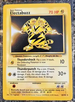 1999 Pokemon Basic Base Set Electabuzz 19 NM or Better - Image 1