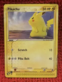 Pikachu - 72/100 - Sandstorm [Non-Holo] - MP/HP (DIRTY) - Pokemon 2003 - Image 1