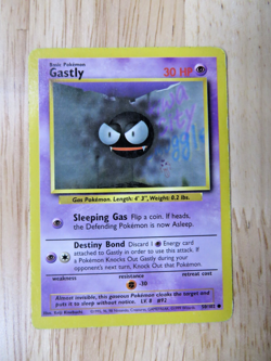 Pokemon TCG - Gastly 50/102 Base Set Common LP - Image 1