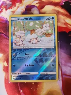 ALOLAN VULPIX 30/156 Reverse holo POKEMON CARD (ULTRA PRISM SET) Tomokazu Komiya - Image 1