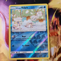 ALOLAN VULPIX 30/156 Reverse holo POKEMON CARD (ULTRA PRISM SET) Tomokazu Komiya - Image 2