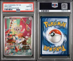 2024 POKEMON TEMPORAL FORCES MINCCINO ILLUSTRATION RARE 182/162 GEM MINT PSA 10 - Image 3