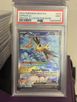 2023 Pokemon SV 151 Zapdos ex Special Illustration Rare 202/165 PSA 9 Mint - Image 1