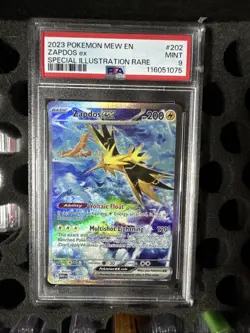 2023 Pokemon SV 151 Zapdos ex Special Illustration Rare 202/165 PSA 9 Mint - Image 1