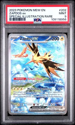 Pokemon Zapdos EX PSA 9 MINT 202/165 Special Illustration Rare 2023 S&V 151 - Image 1