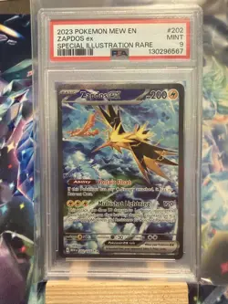 Pokemon Zapdos EX 2023 S&V 151 Special Illustration Rare PSA 9 Mint 202/165 - Image 1