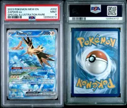 2023 Pokemon SV 151 Zapdos ex Special Illustration Rare 202/165 PSA 9 Mint - Image 1