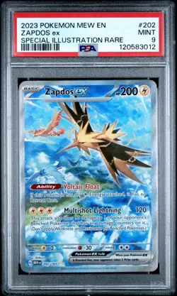 2023 Pokemon SV 151 Zapdos ex Special Illustration Rare 202/165 PSA 9 Mint - Image 2