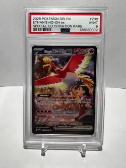 Ethan's Ho-Oh ex Special Illustration Rare 230/182 Sv10: Destined Rivals PSA 9 - Image 1