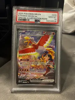 ETHAN'S HO-OH EX #230 PSA 10 - DESTINED RIVALS - SPECIAL RARE ILLUSTRATION - Image 1