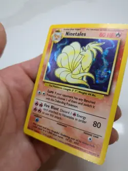 Ninetales Base Set 12/102 - Holo Rare Vintage Pokemon TCG - MP - Image 2