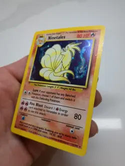 Ninetales Base Set 12/102 - Holo Rare Vintage Pokemon TCG - MP - Image 3