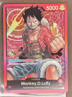 NM Monkey. D .Luffy ST01-001 Leader Pre-Errata One Piece CCG Foil TCG - Image 1