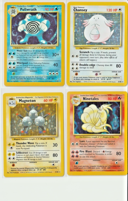 4-Card Original Base Set Holo Rare Pokemon Lot (#3,#9,#12,#13/ 102)-LP/Excellent - Image 2