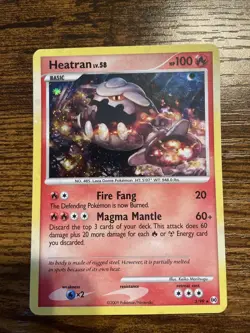 Pokemon TCG Heatran Holo Rare Card 3/99 Platinum Arceus 2009 - Image 1