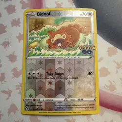 Pokemon Go Bidoof Reverse Holo Card Peelable Ditto, 059/078, Unpeeled, TCG - Image 1