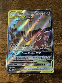 Espeon & Deoxys GX SM240 Pokemon Sun & Moon Promo Ultra Rare Card - Image 1