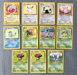 Vintage Pokemon Lot - 11 Cards - Jungle Unlimited Non Holo Rare Pokemon - LP/MP - Image 1