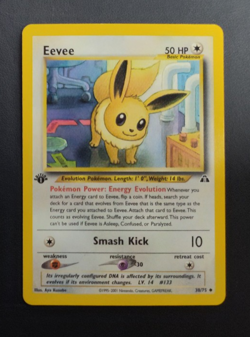 Pokemon TCG Eevee 38/75 Neo Discovery Regular 1st Edition Vintage 2001 - Image 1