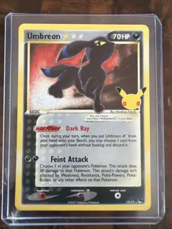 Pokemon Celebrations Umbreon Gold Star Classic Collection 17/17 Mint Condition - Image 1