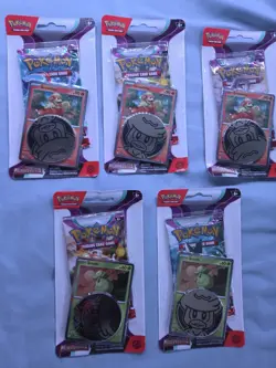 Pokemon Paldea Evolved Growlithe And Smoliv Promo Checklane Blister Pack x5 - Image 2