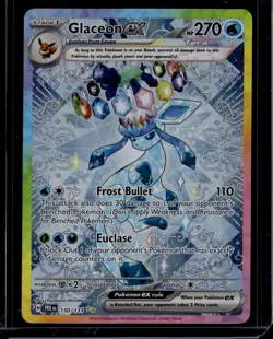 2025 Pokemon Scarlet & Violet White Flare Glaceon EX Holo Secret Rare #150/131 - Image 1