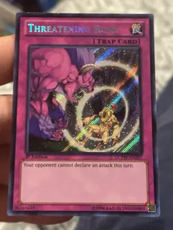 Threatening Roar 1st Edition Secret Rare LCYW-EN297 Yu-Gi-Oh! TCG - Image 1