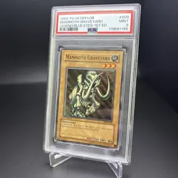 YUGIOH Mammoth Graveyard 2002 LOB-009 1st Ed PSA 9 - Image 1