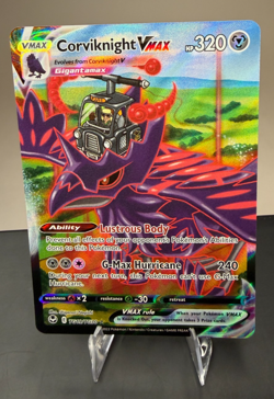 Pokemon TCG Corviknight VMAX SWSH12 Silver Tempest Trainer Gallery TG19/TG30 NM - Image 1