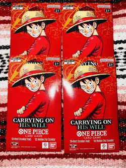 One Piece TCG - Lot Of 4 - Carrying On His Will Sleeved Booster - OP-13 English - Image 1