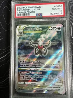 Darkrai VSTAR Crown Zenith: Galarian Gallery Ultra Rare Holo Card GG50/GG70 - Image 1