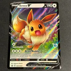 Pokemon SWSH Promo - Battle Academy Deck ULTRA RARE Eevee V SWSH065 - NM "DB" - Image 1