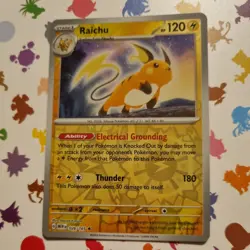 Raichu 026/165 Scarlet & Violet 151 Reverse Holo Rare Pokemon Card * New * - Image 1