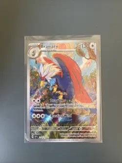 Pokemon Braviary TCG Holo Illustration Rare Card 214/191 Sv08: Surging Sparks - Image 1