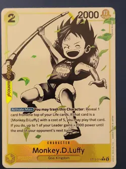 ST13-014 Monkey.D.Luffy C Alt Art One Piece TCG English Card MINT - Image 1