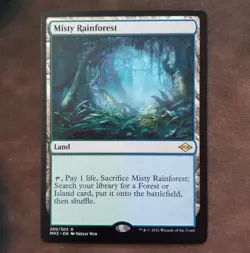 Magic: The Gathering MISTY RAINFOREST Modern Horizons 2 RARE Fetch Land - Image 1