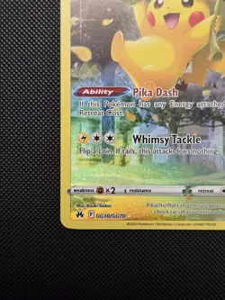 Pikachu Full Art GG30/GG70 Crown Zenith Galarian Gallery Pokemon 2023 - Image 5