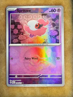 Pokemon Spritzee 038/131 Prismatic Evolutions Pokeball Textured Foil NM - Image 1