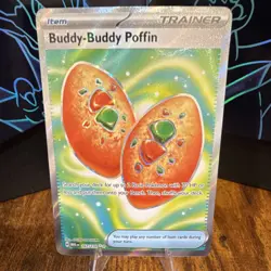 Pokemon Buddy-Buddy Poffin 167/132 Me01: Mega Evolution Ultra Rare Holo Trainer - Image 1