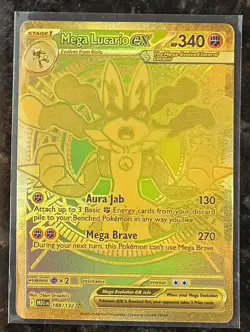 Pokemon TCG Mega Evolution Mega Lucario ex #188/132 Mega Hyper Rare - MINT! - Image 1